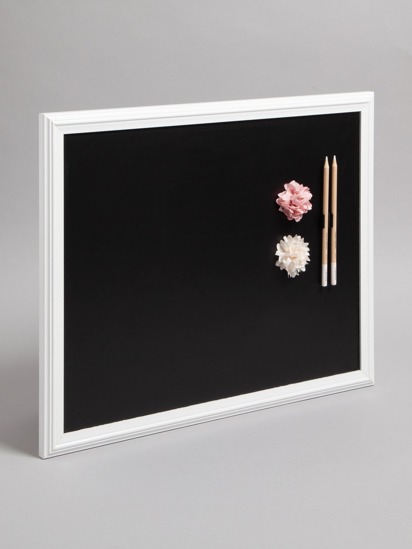 Decor Frame Chalkboard With Floral Magnets & Chalk Pencils, 16" x 20"
