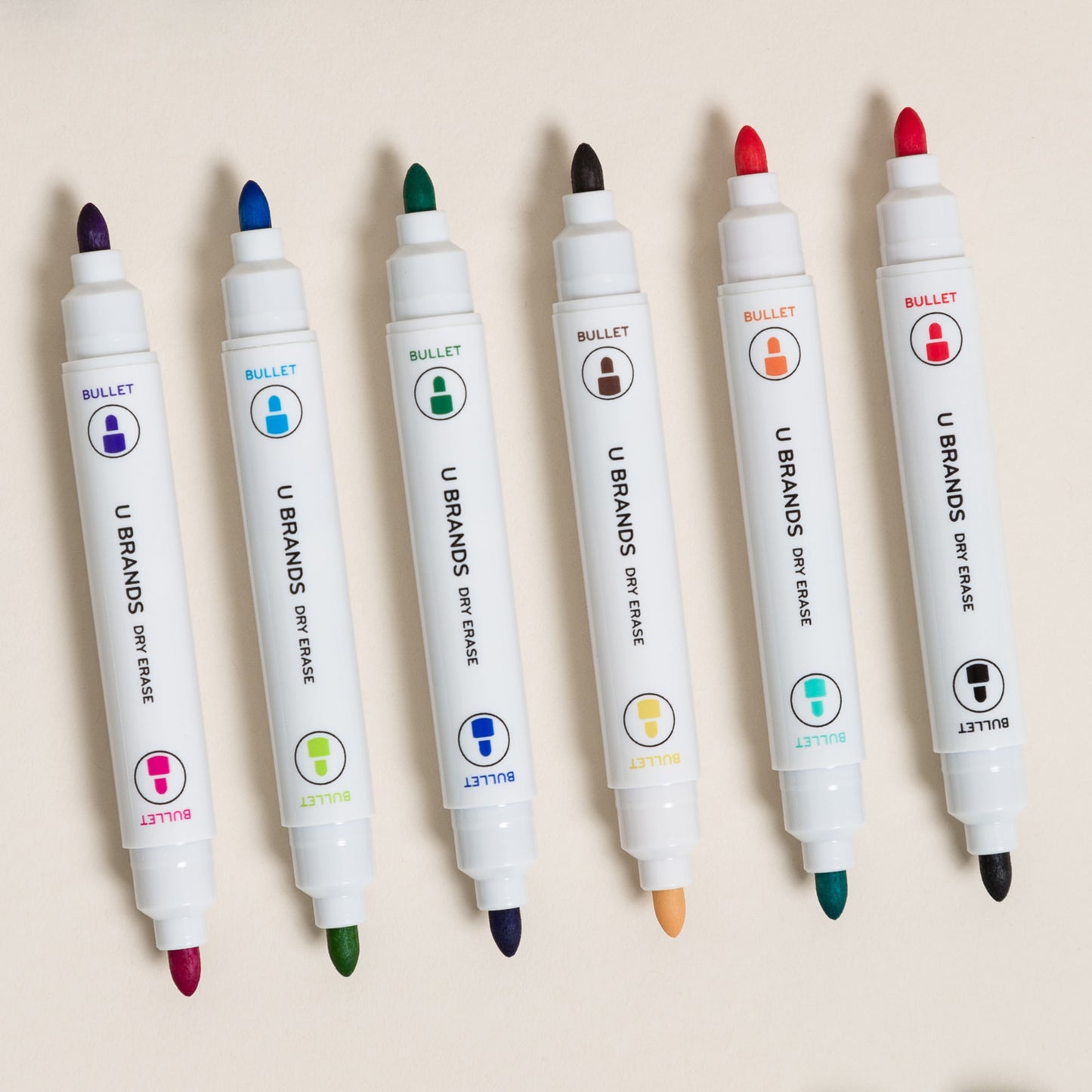 Bold & Bright, Double Ended Dry Erase Markers, Assorted Colors, 0.59" X 7.5" X 7.24" 