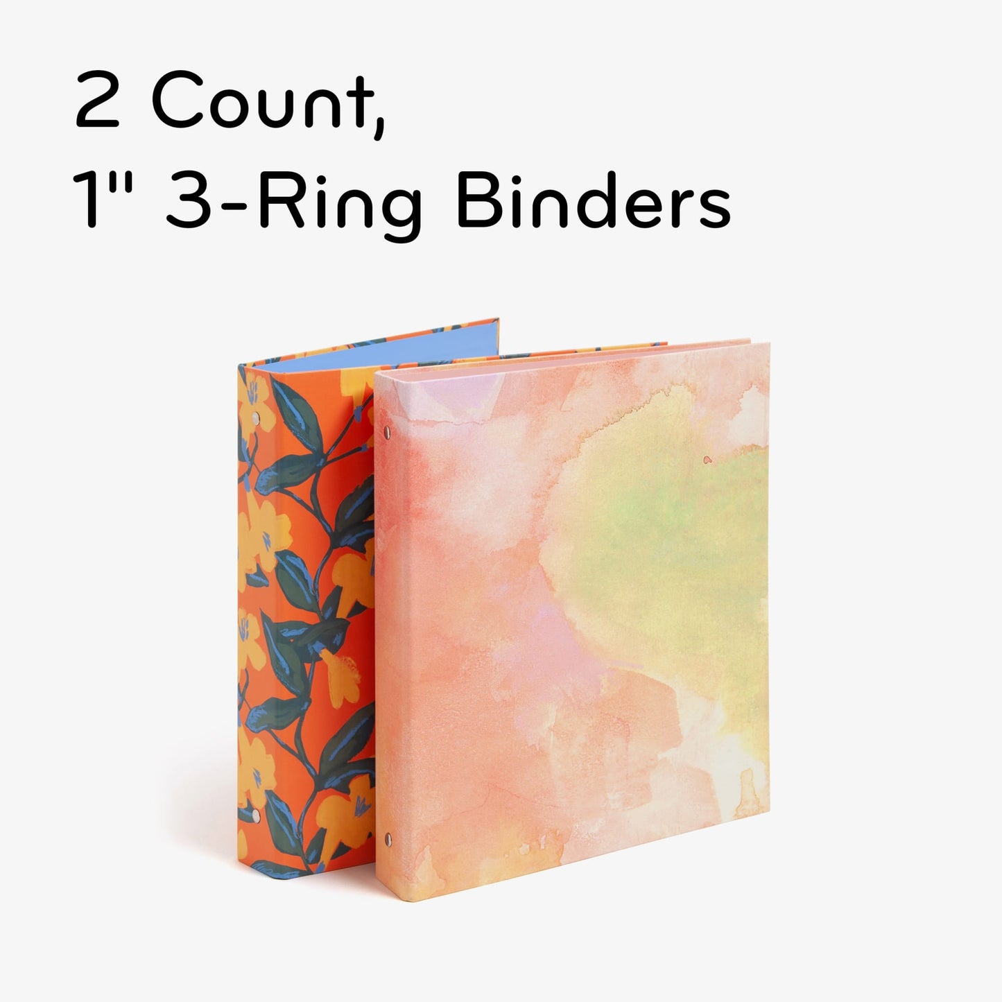 Eco-Conscious 1“ Binders, Set of 2, Artist Touch Prints, Silver O-RingsArtist Touch, Paper Fashion Binder, Assorted Colors, 12.01" X 10.76" X 2.01" 