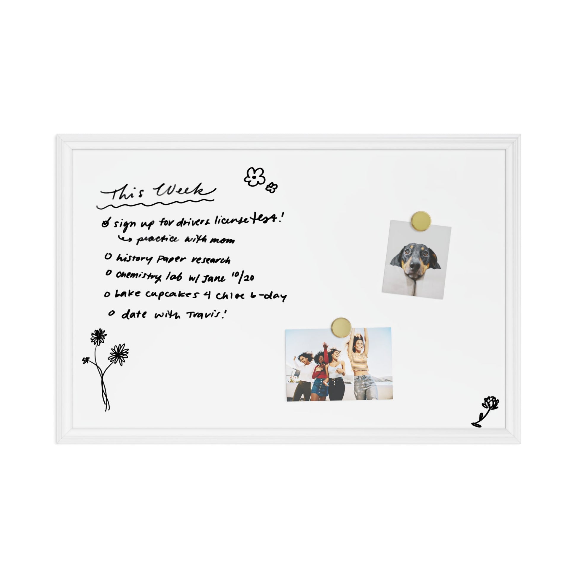 Farmhouse Trend, Dry Erase Board Web Product Type, White Color, 30" X 20" Size 