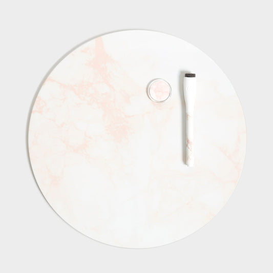 Peach Marble, Dry Erase Board, White, 12" 