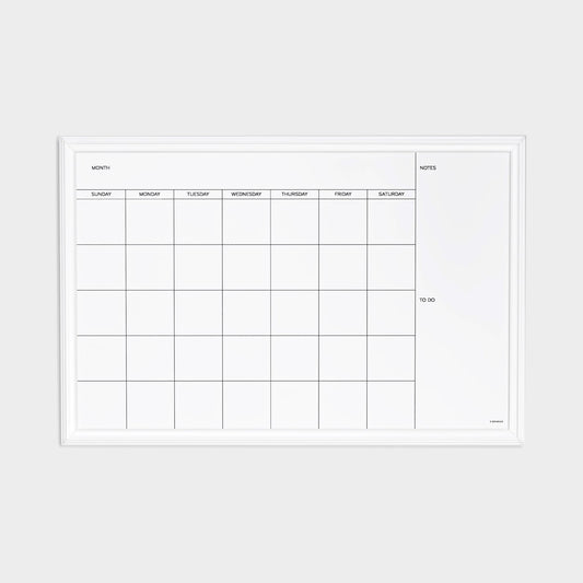 Farmhouse, Dry Erase Monthly Calendar, White, 30" X 20" 