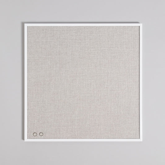 White Metal Frame, Bulletin Board, White, 14" X 14" 