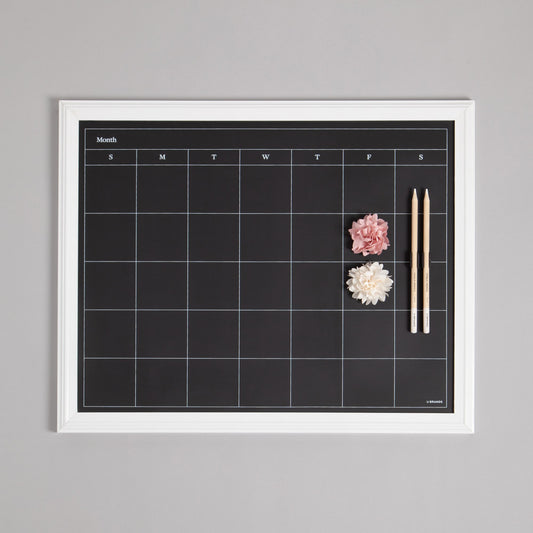 Farmhouse Trend, Chalkboard Monthly Calendar Web Product Type, Black Color, 16" X 20" Size 