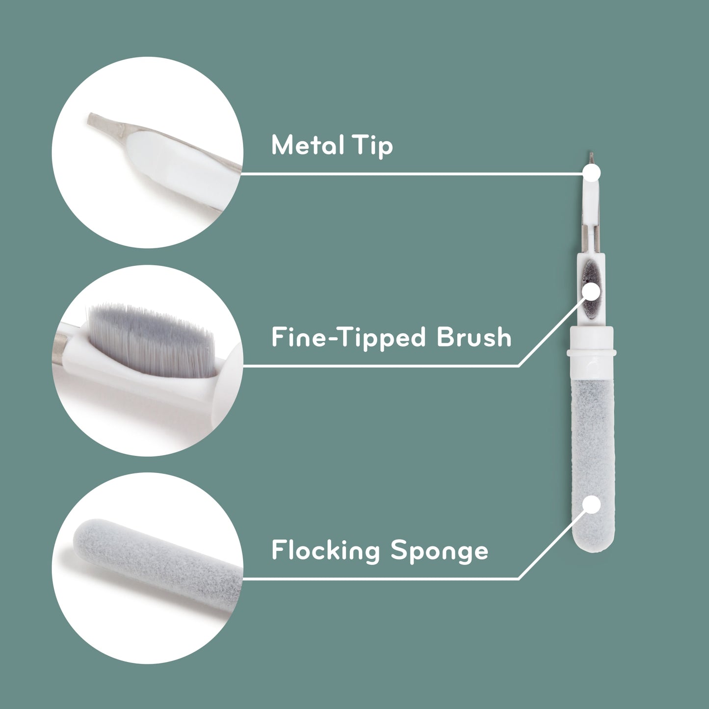 Clean Harmony, Earbud Cleaning Kit, Charcoal, 8.5 X 5 X 0.95