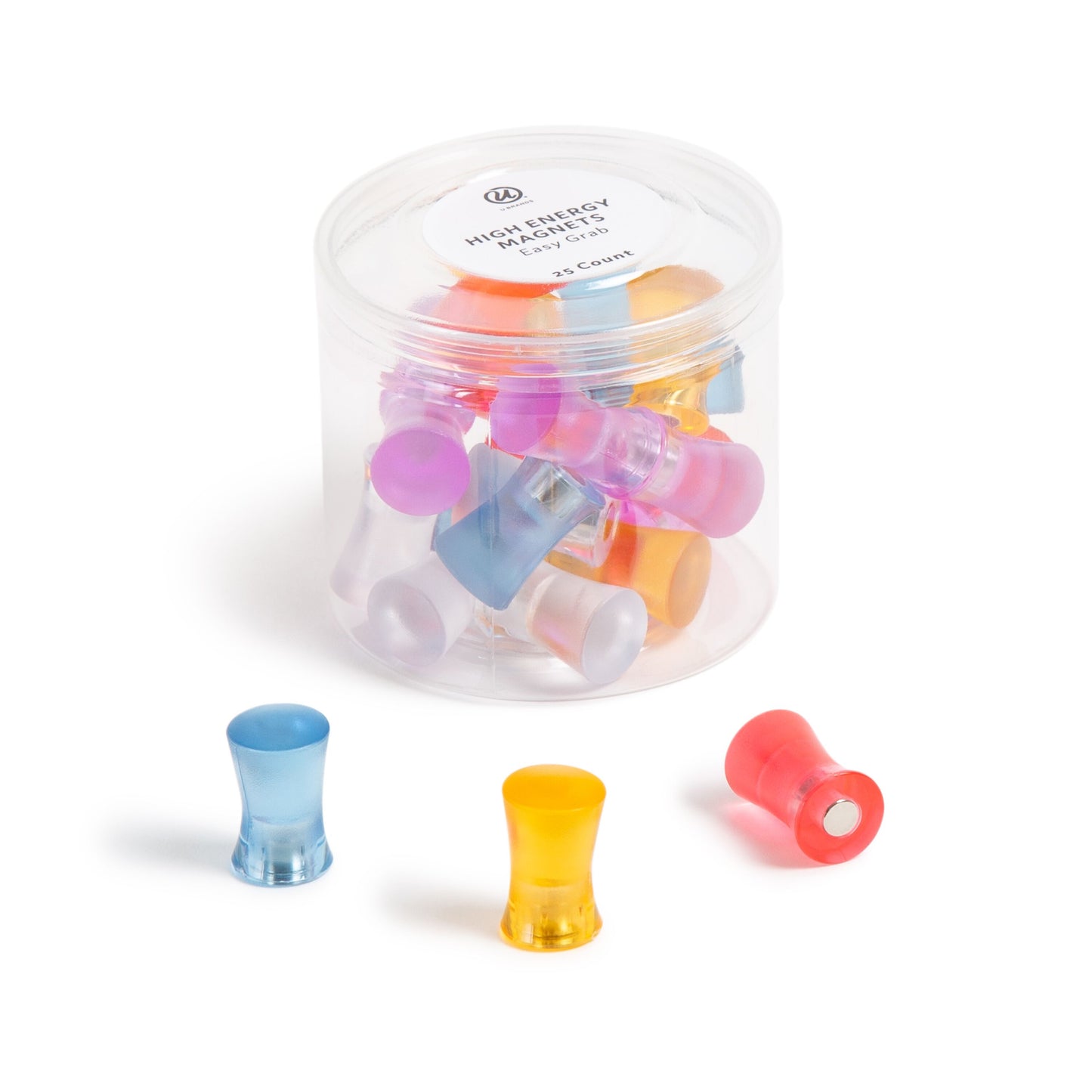 U Brands Easy Grab High Energy Magnets, 25-Count