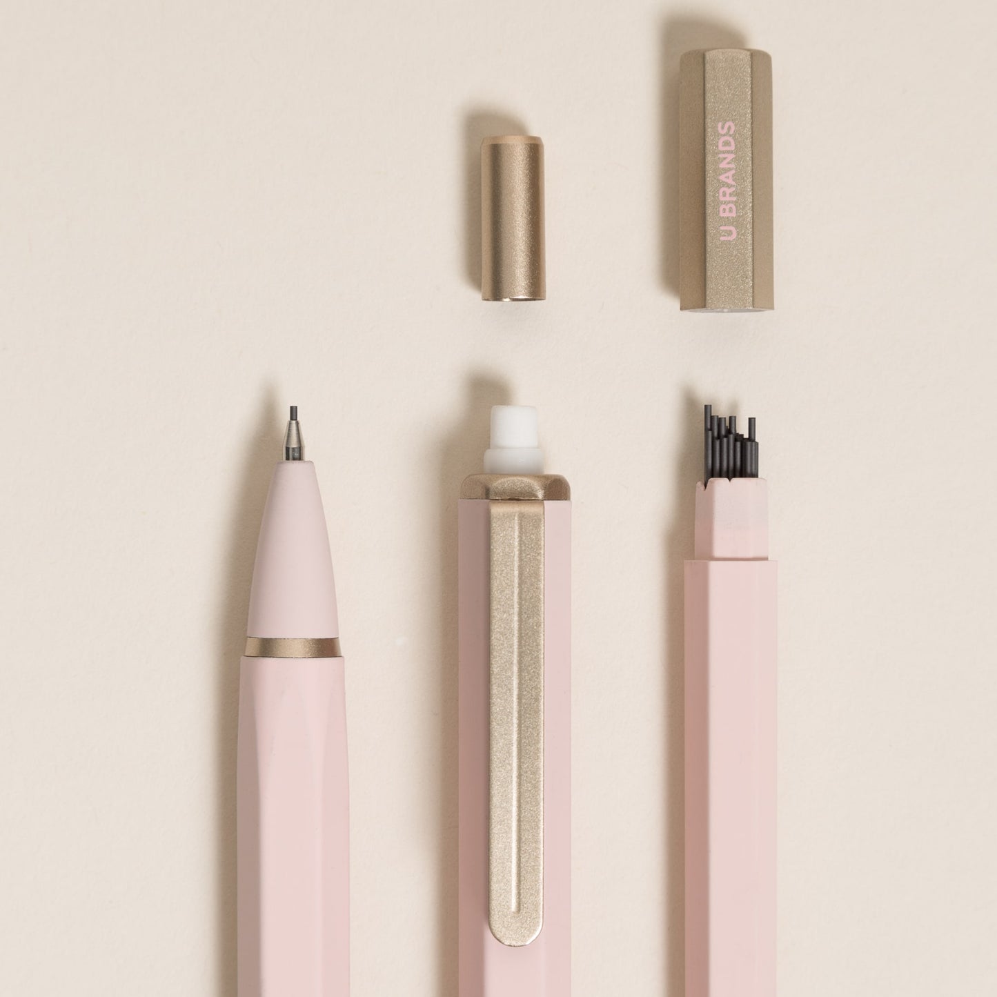 Pretty In Pink, Mechanical Pencils, Blush, 5.75" X 0.47" X 0.51" 