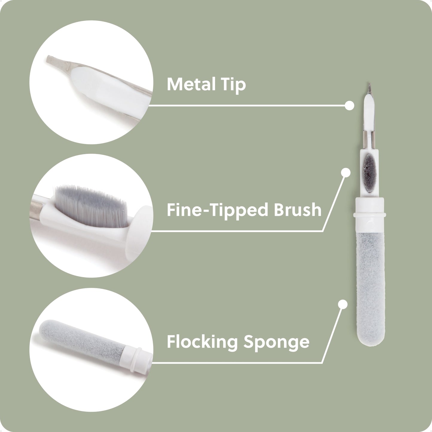 Assorted Colors Color, 3-In-1 Cleaning Tool: 4.17X0.31X0.31

Microfiber: 3.54X2.16X0.039

Cleaning Putty Squares: 2.16X1.96X0.19

Drawstring: 5.11X2.56X0.078 Size, 7367U01-12