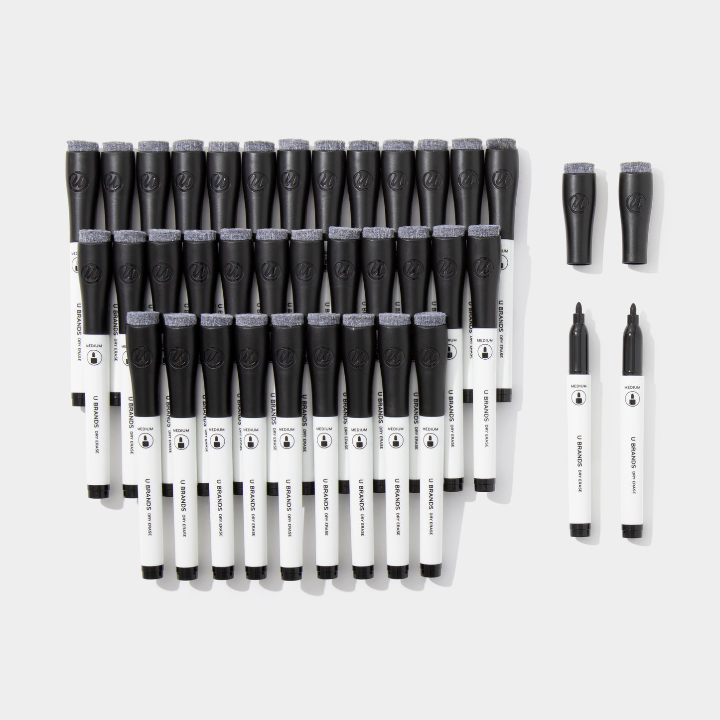 U Brands Classic Midnight Medium Tip Dry Erase Markers - Black, 36 CT Black