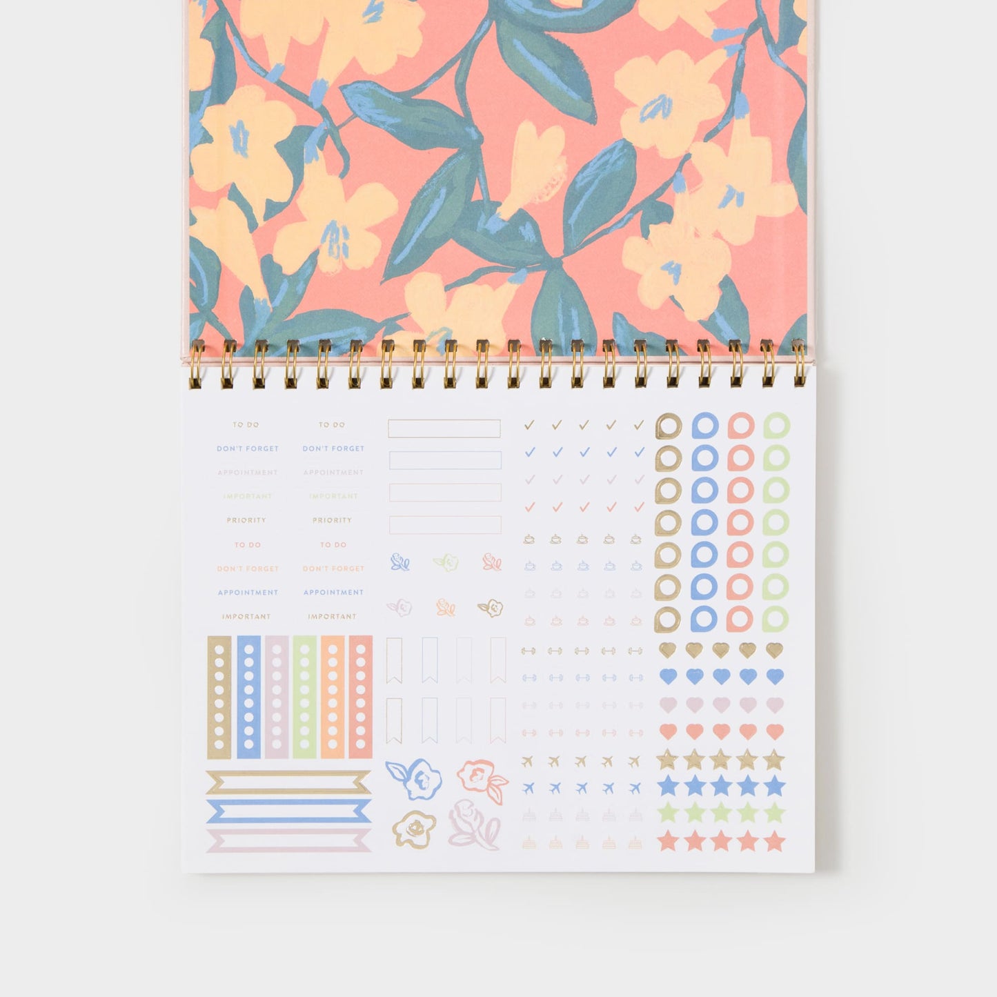 Oc Floral, Spiral Bound Weekly Note Pad 