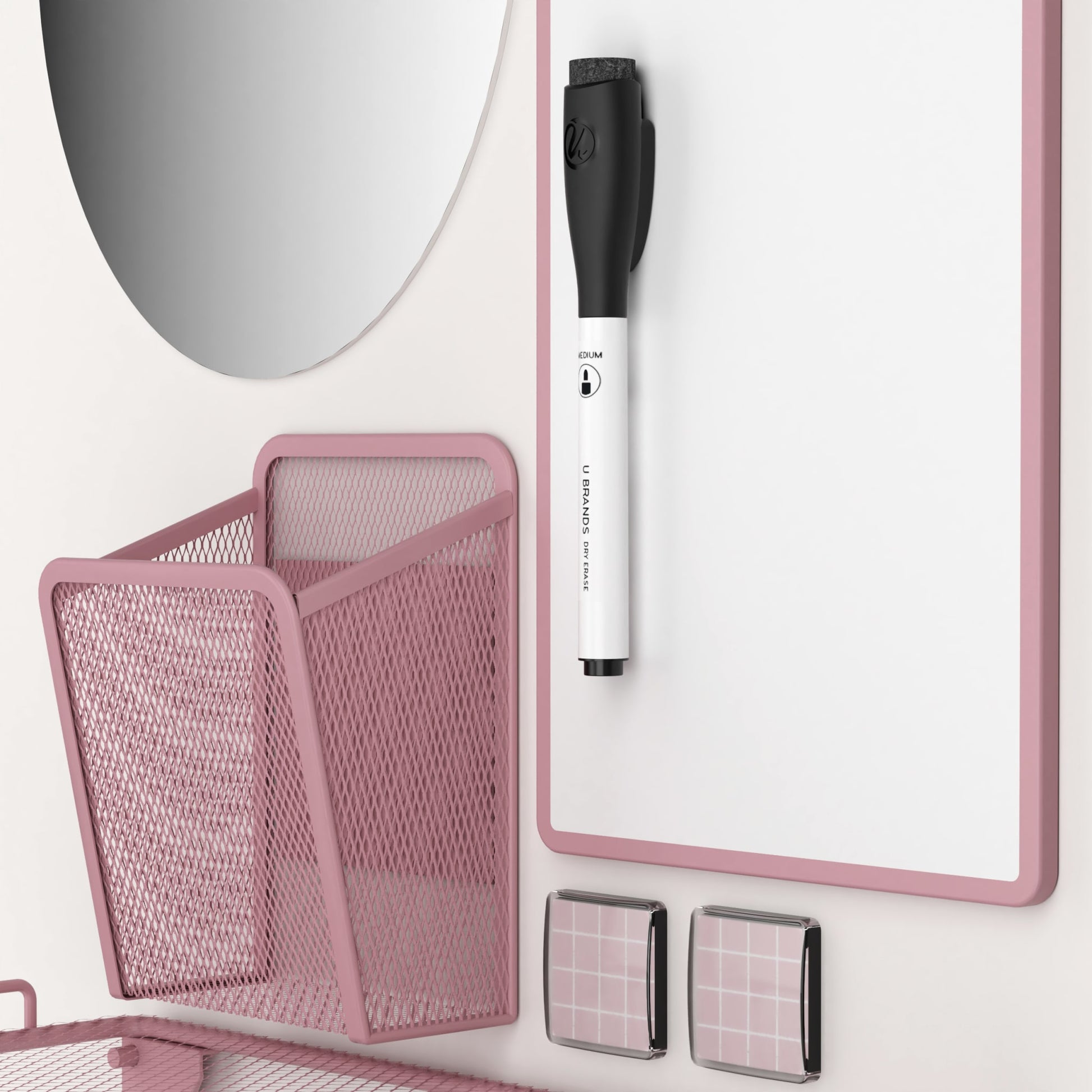 Pink Color, Dry Erase Board - 5" X 8"
Mirror - 5" X 6.5" Size, 4145U01-06