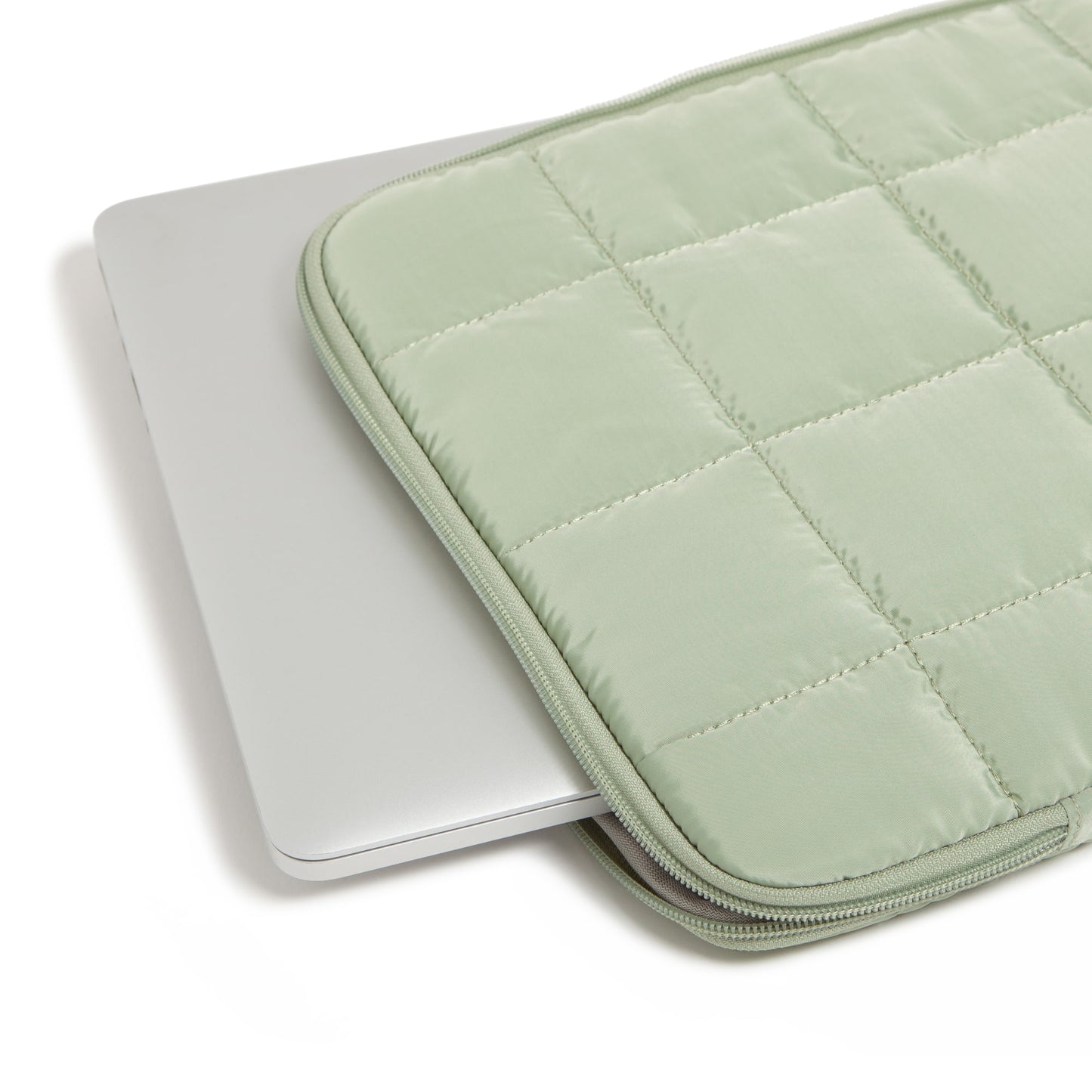 The Puffer - Matcha, Laptop Pouch, 16 In, Matcha, 15 X 10.5 