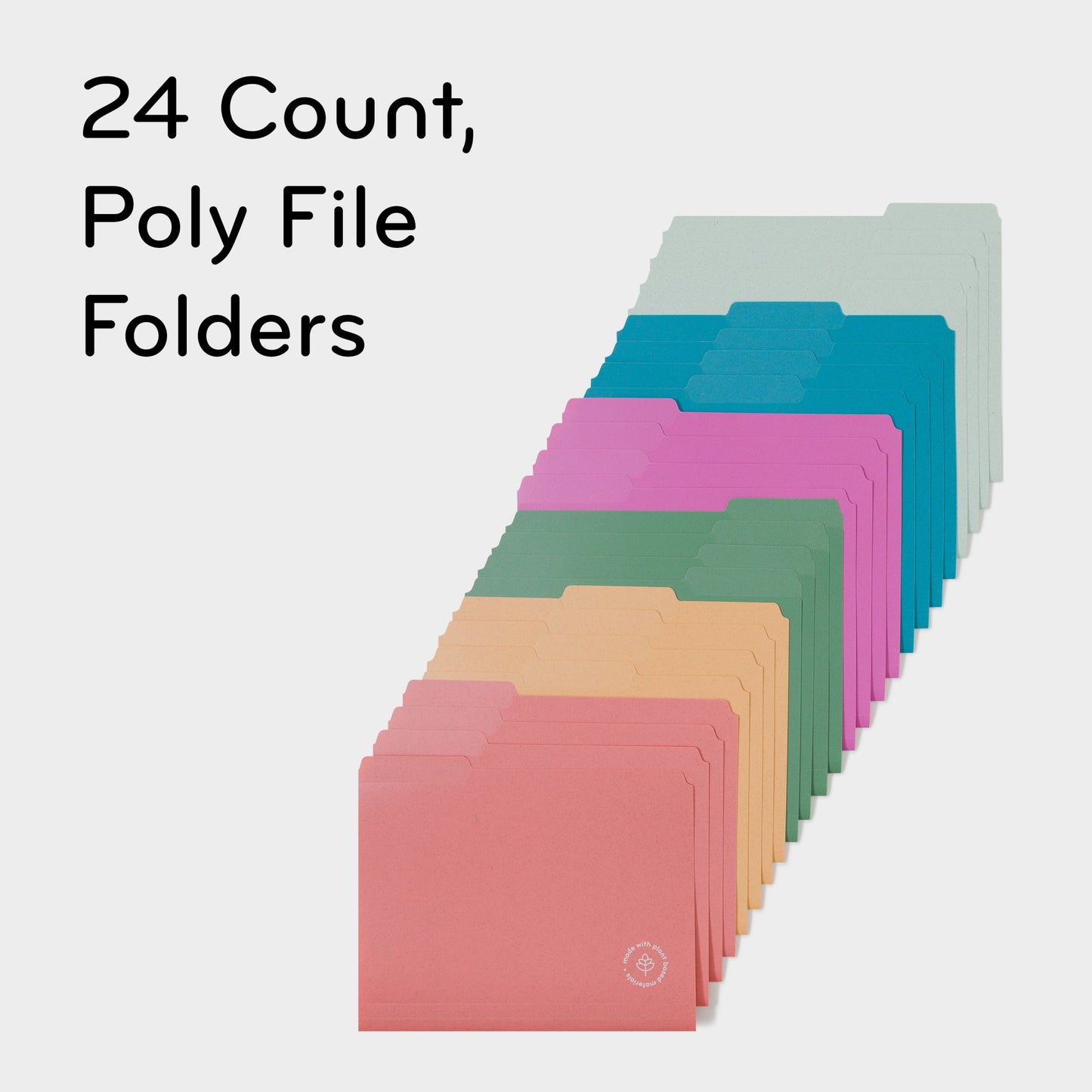 Speckled Bright, Poly File Folders, Assorted Colors 