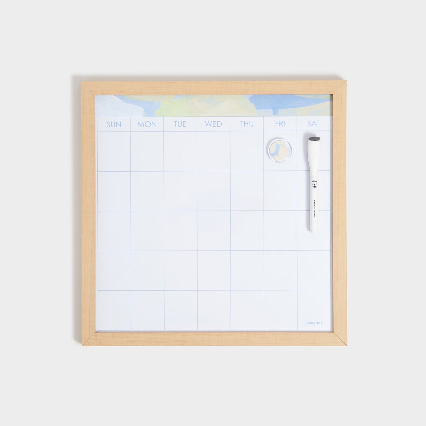 Artistic Touch, Dry Erase Monthly Calendar, Assorted Colors, 14" X 14" 