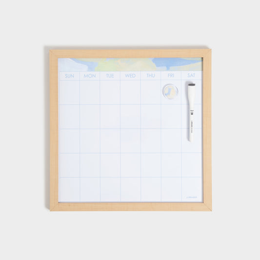 Assorted Colors Color, 14" X 14" Size, U Brands Monthly Dry Erase Calendar, 14" x 14", Wood Style Frame, Artistic Touch, Includes Magnet and Magnetic Marker With Built-in Eraser, 6994U00-04