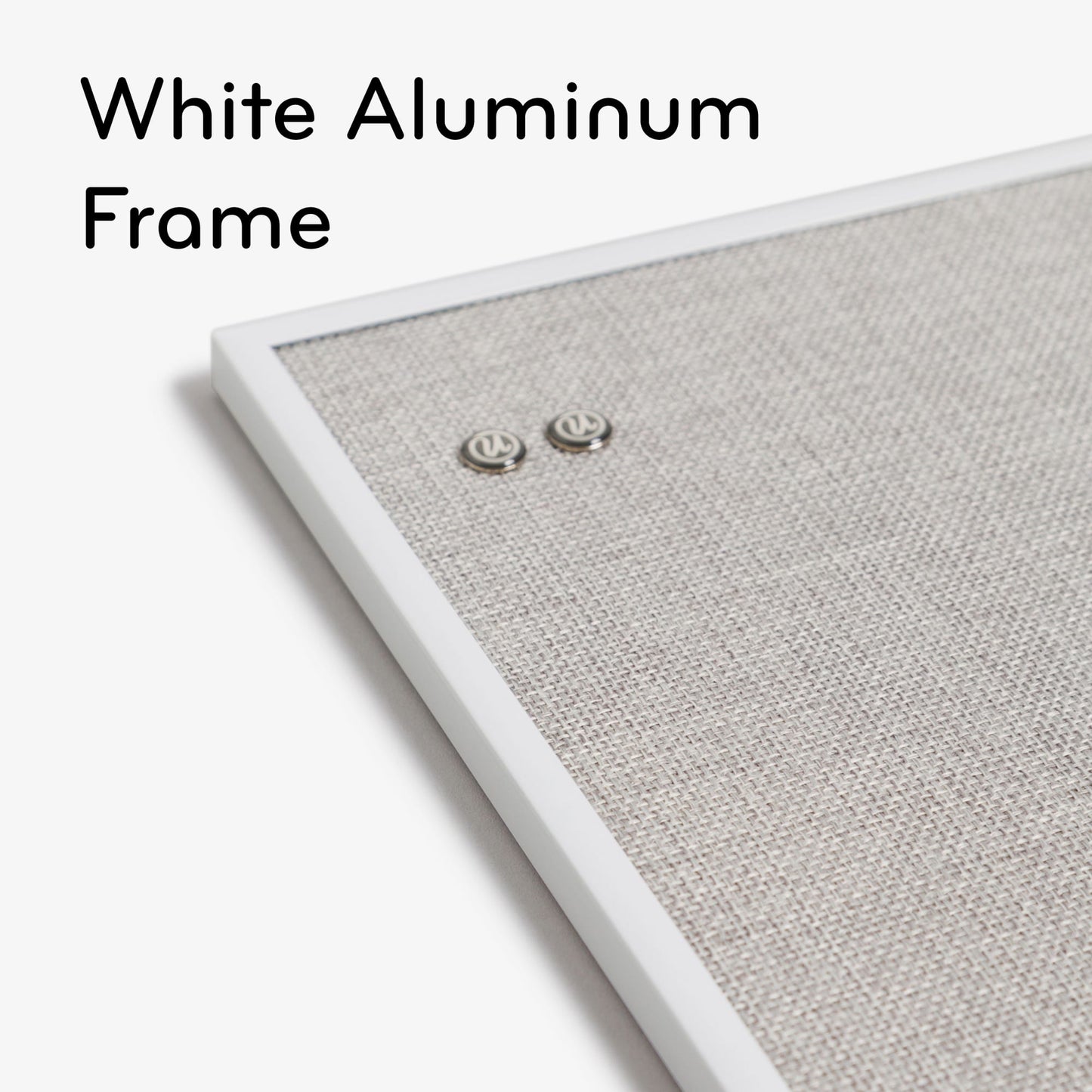 White Metal Frame, Bulletin Board, White, 14" X 14" 