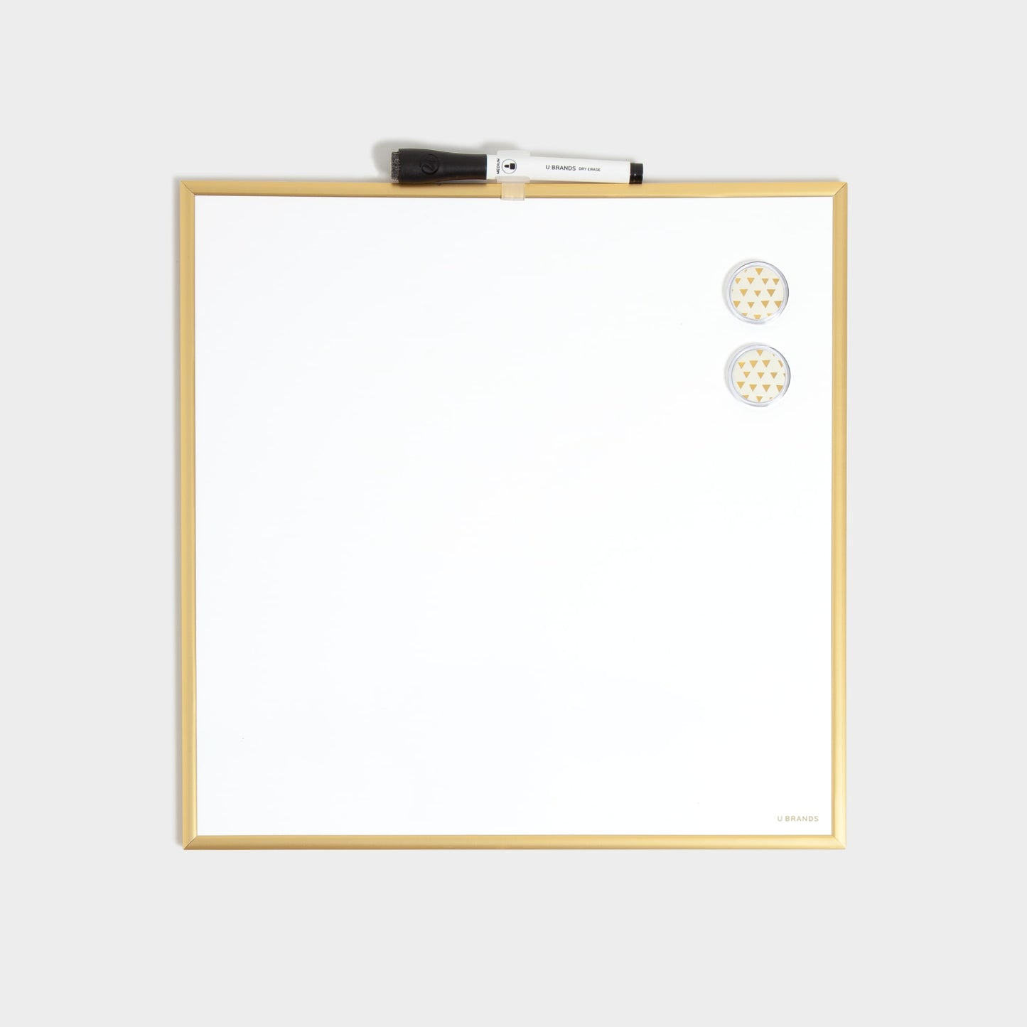 Gold Metal Frame, Dry Erase Board, 14" X 14" 