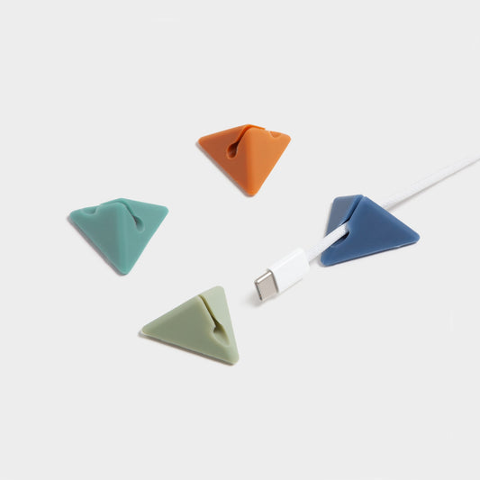 Tetra Grip, Cable Clips, 4 Ct, Assorted Colors, 1.48 X 1.46 X 0.69