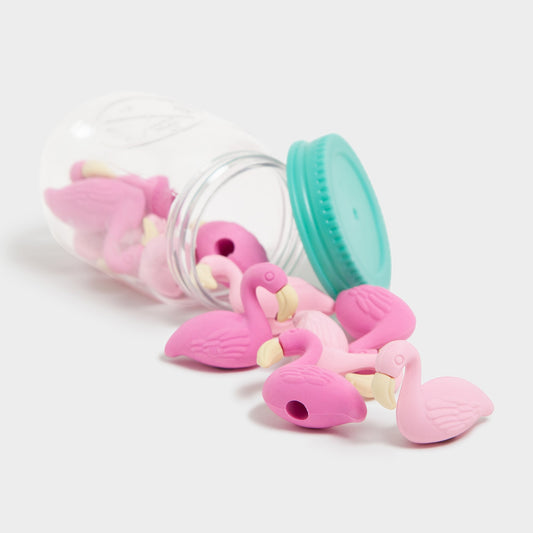 Flamingo Fixings, Jar Of Erasers 