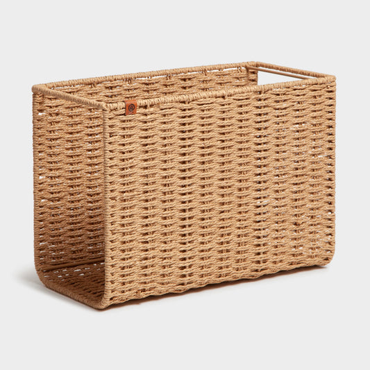 Somerset Trend, Woven Hanging File Basket Web Product Type, Brown Color, 13.8" X 7" X 10.2" Size 