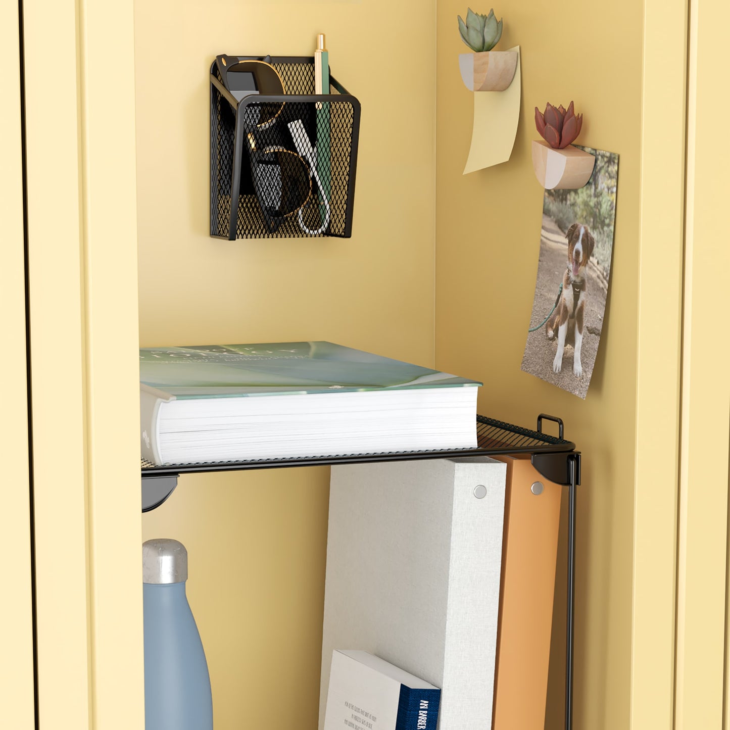 Black Color, Shelf - 12.8" X  10.4" X 1.5"
Cup - 3.5" X 2.4" X 5.1" Size, 3794E01-06