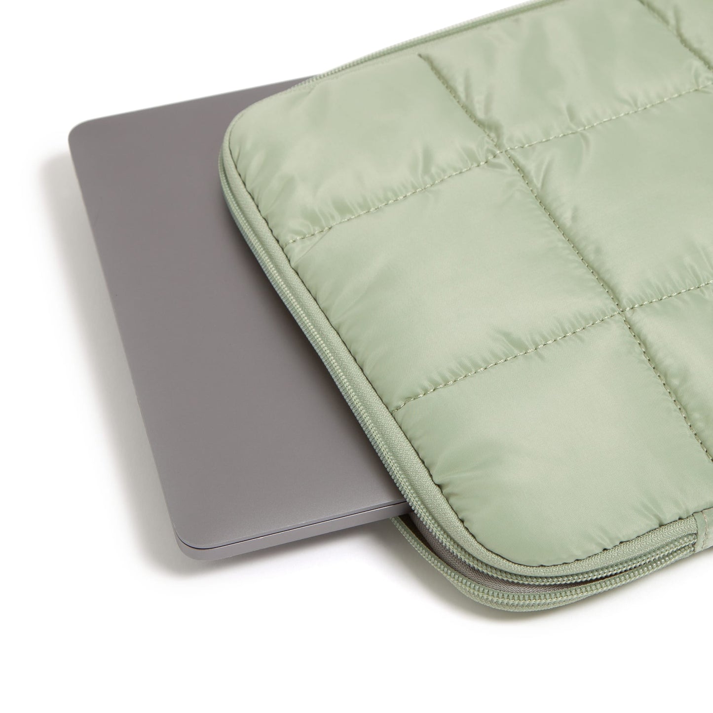 The Puffer - Matcha, Laptop Pouch, 14 In, Matcha, 13.5 X 9.75 