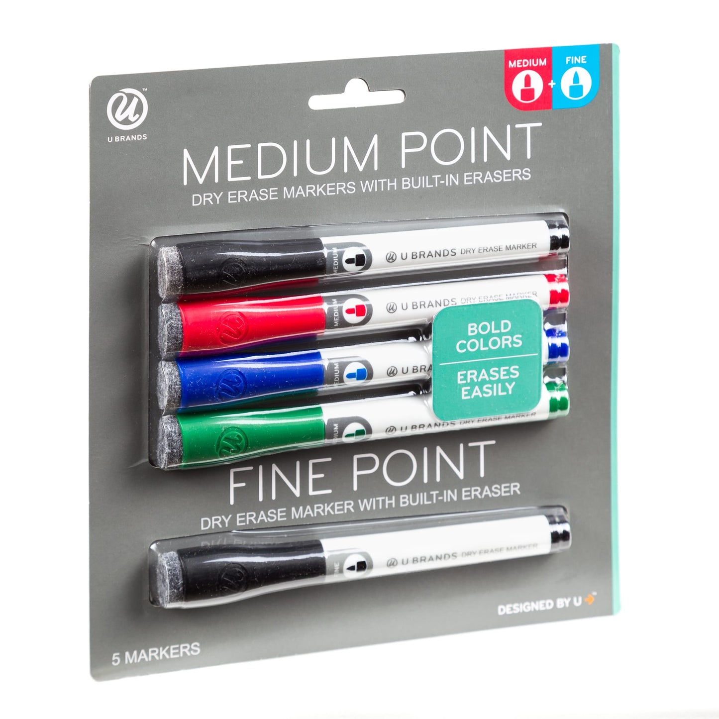 4 Plus 1, Dry Erase Markers, 5 Ct, Set of 5, 545U