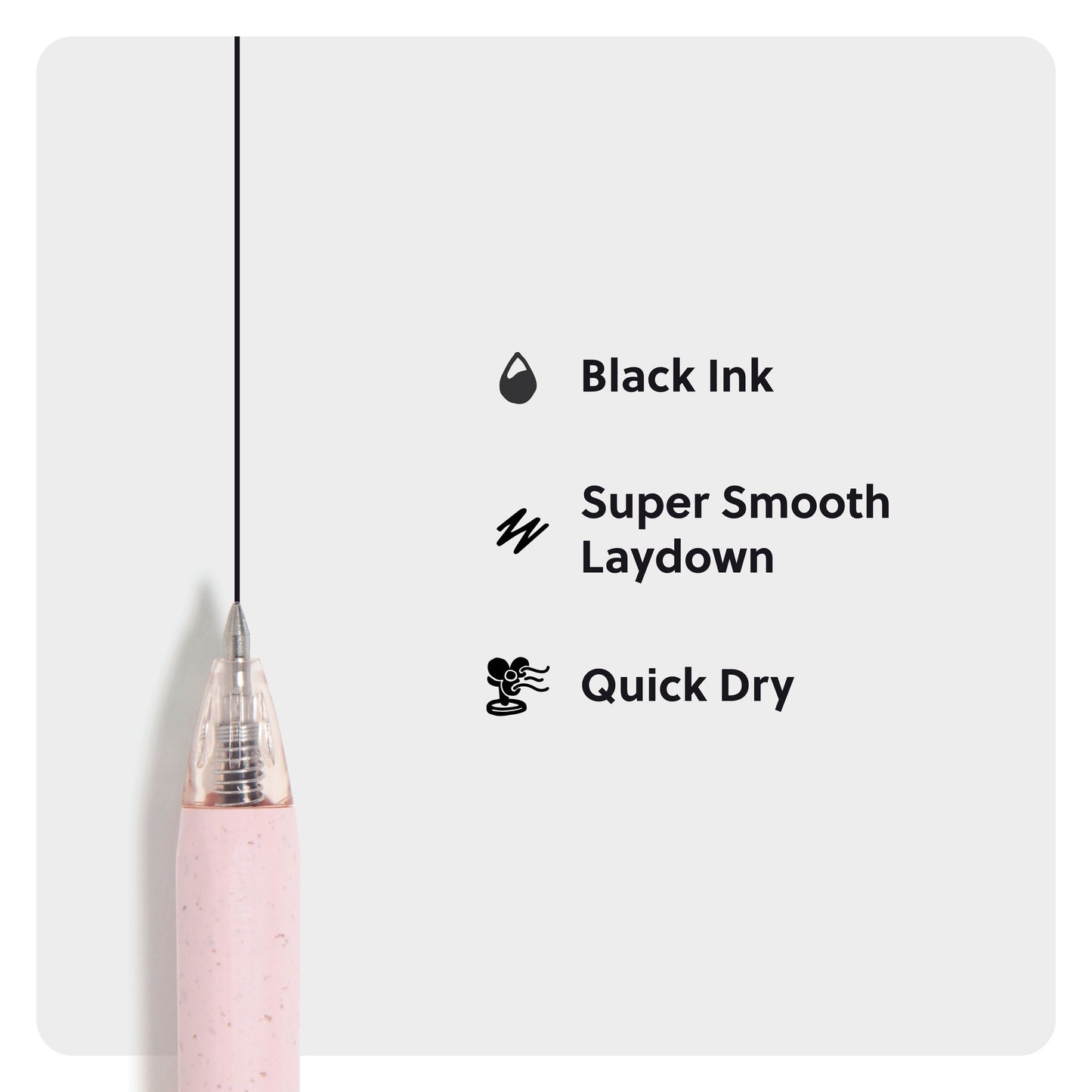 U Brands U-Eco Recycled Gel Click Pens, 12 count, Pastel Speckle, Medium (0.7 mm) Point, Black Ink