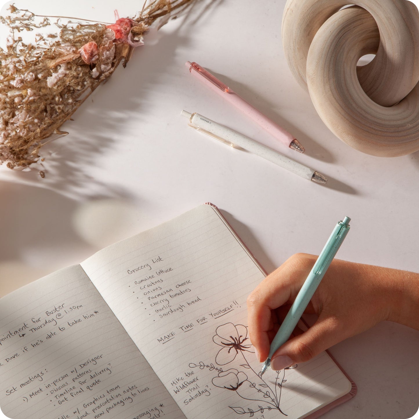 U Brands U-Eco Recycled Gel Click Pens, 12 count, Pastel Speckle, Medium (0.7 mm) Point, Black Ink