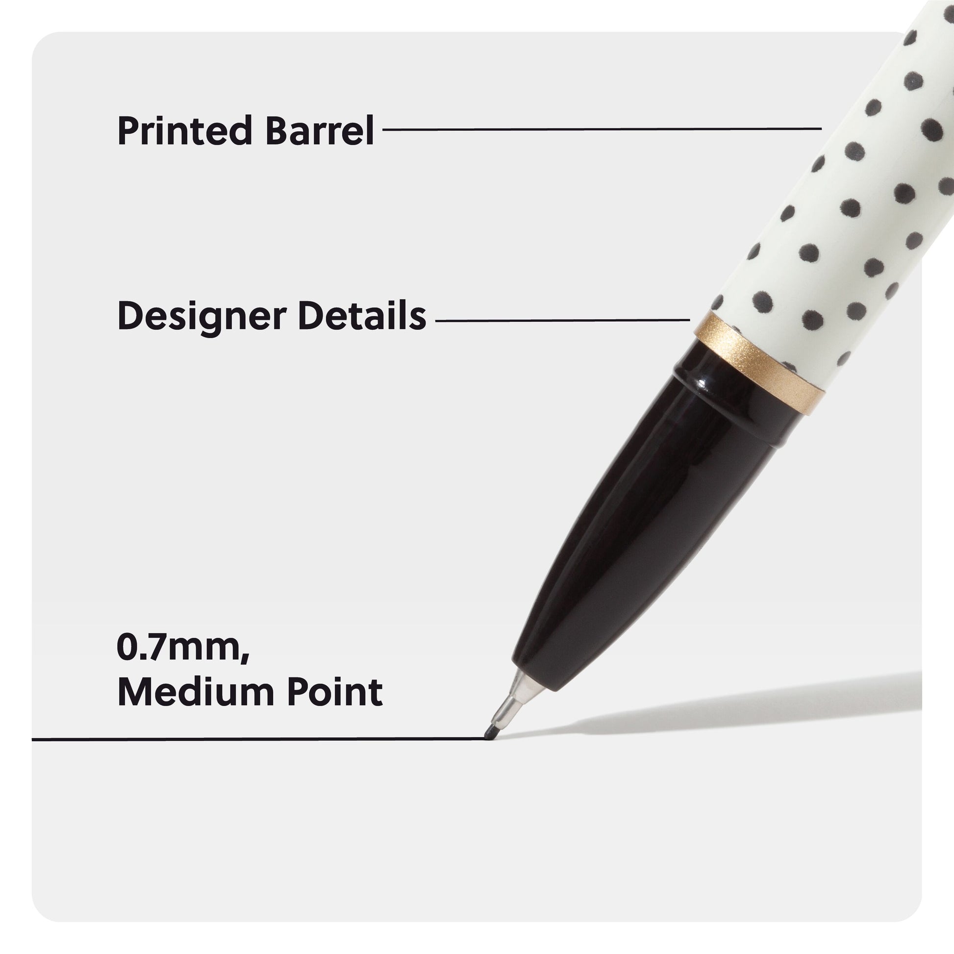 U Brands Catalina Felt Tip Pens, Stripes and Dots packaging