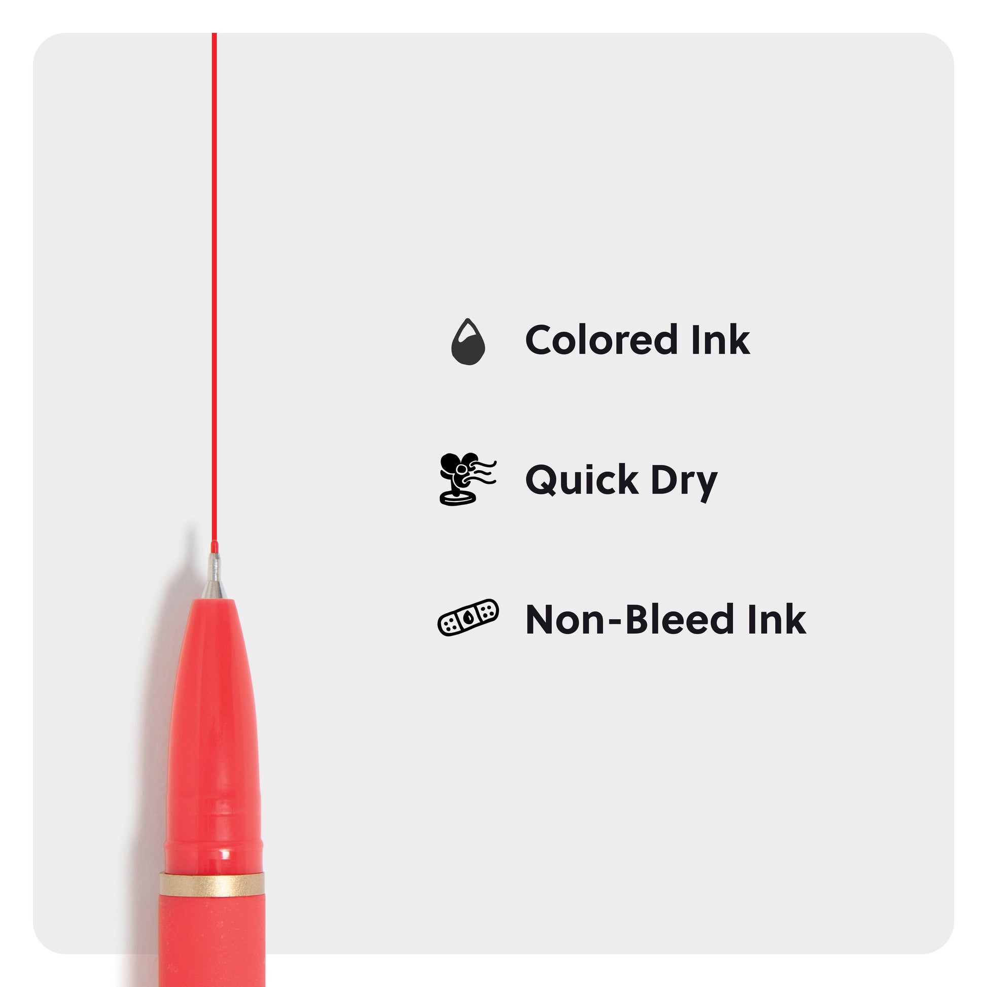 U Brands Catalina Felt Tip Pens, Soft Touch barrels