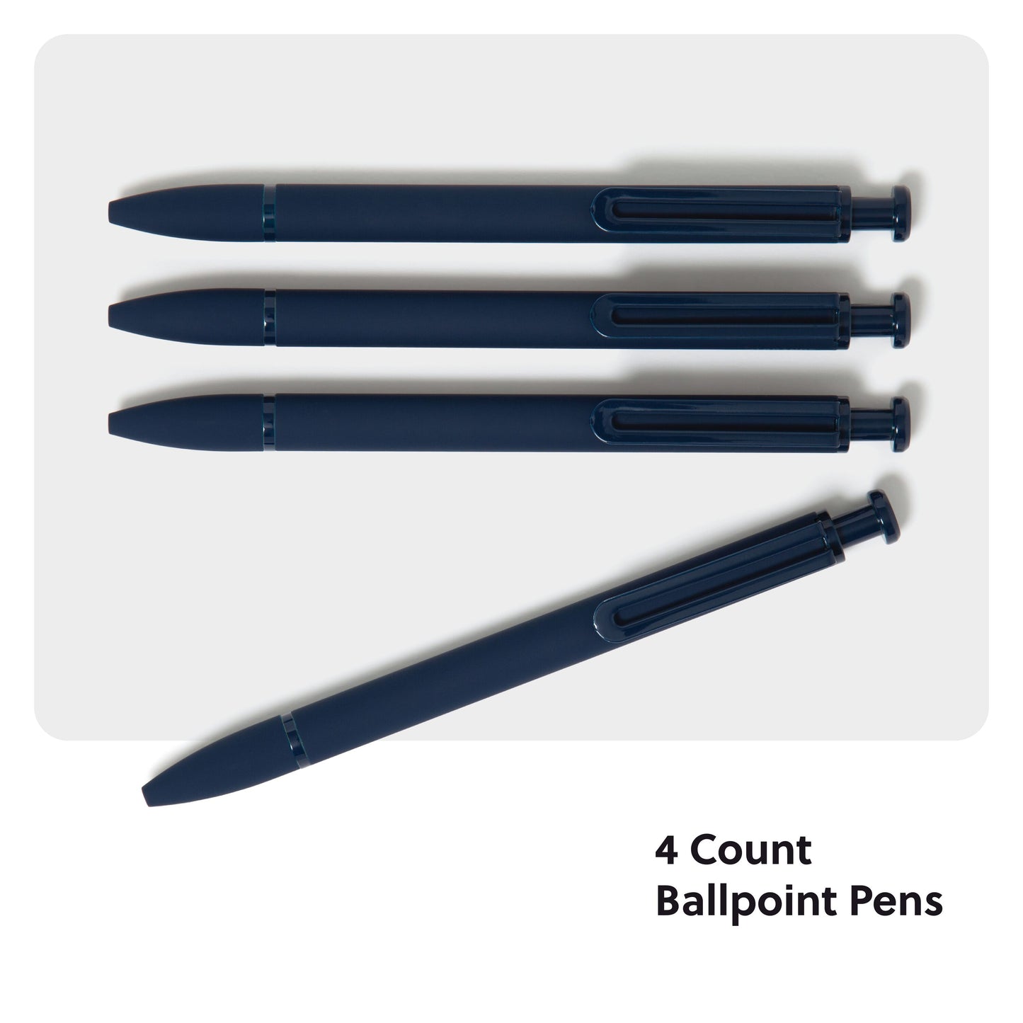 U Brands Monterey Ballpoint Pens Midnight Blue close up