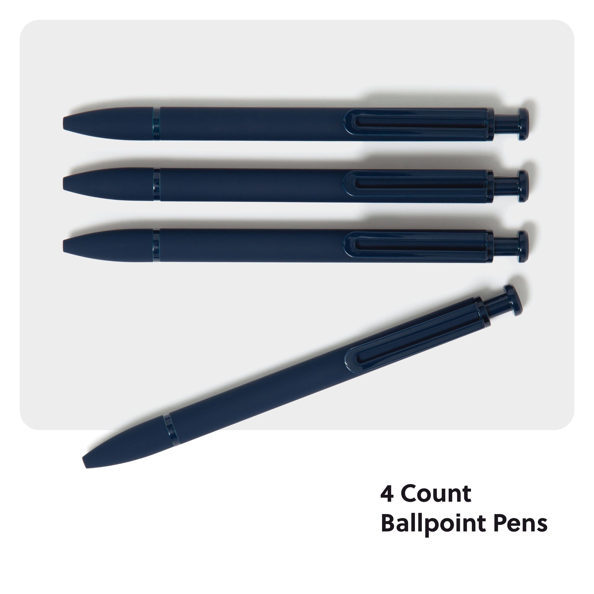 U Brands Monterey Ballpoint Pens Midnight Blue close up