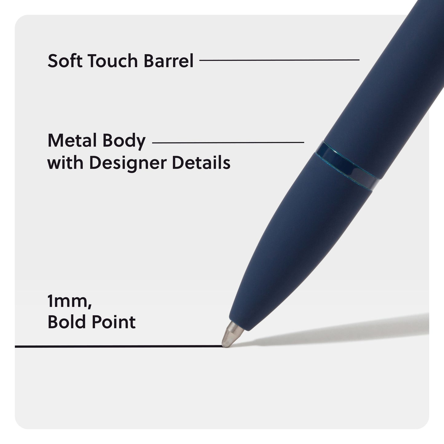 U Brands Monterey Ballpoint Pens Midnight Blue set view