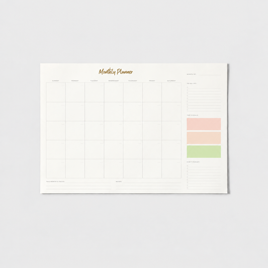 U Brands OC Brights Undated Desktop Calendar