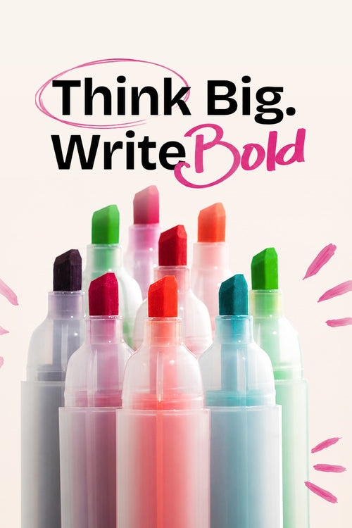 Think Big. Write Bold. U Brands dry erase markers