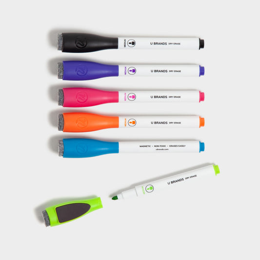 Bold & Bright, Magnetic Dry Erase Markers, Assorted Colors, 0.7" X 7.5" X 7" 