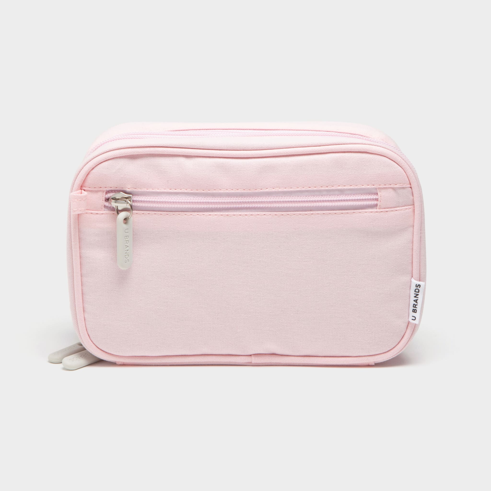 U Brands, The Dual Zip - Petal Pink Canvas Tech Organizer