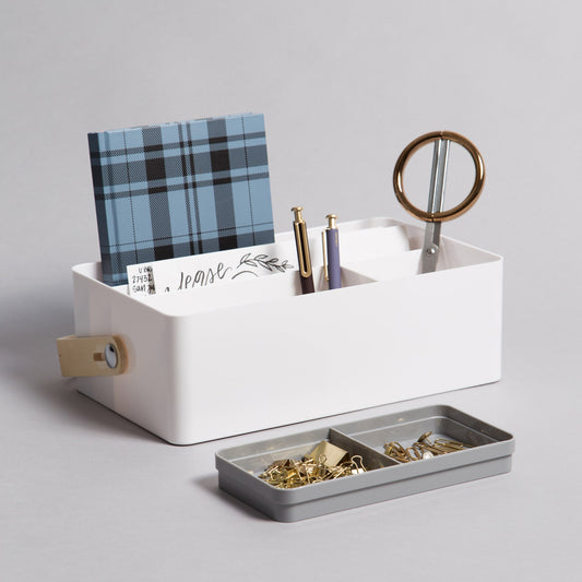 U Brands Mod Mod Collection Desktop Caddy White