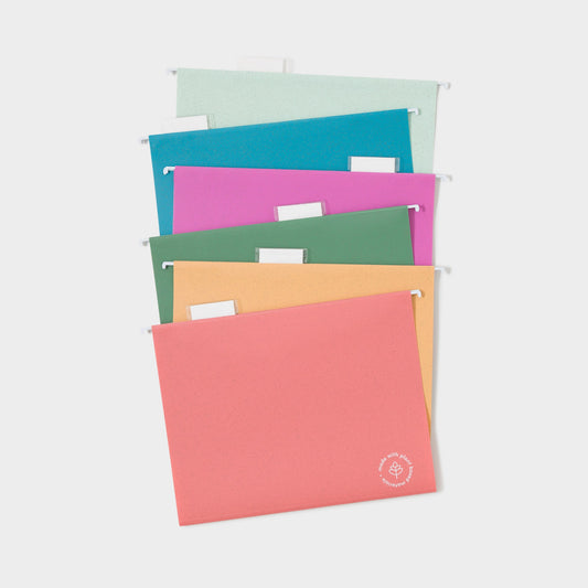 Speckled Bright, Poly Hanging File Folders, Assorted Colors 