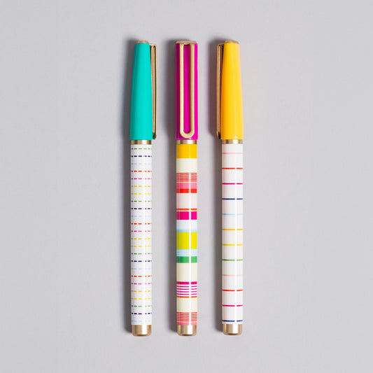 Stripes & Brights, Felt Tip Pens, Assorted Colors, 0.43" X 0.58" X 5.51 