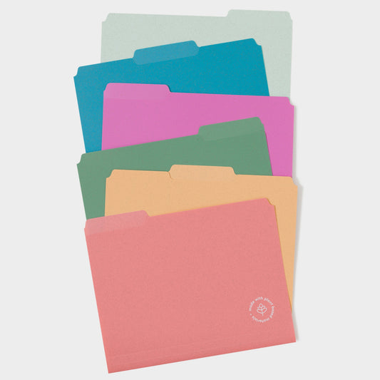 Speckled Bright, Poly File Folders, Assorted Colors 