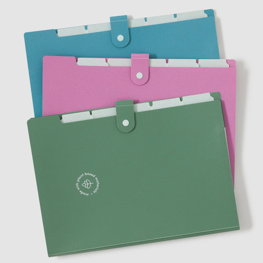 Speckled Bright, 6 Pocket Poly Expandable Folder, Assorted Colors 