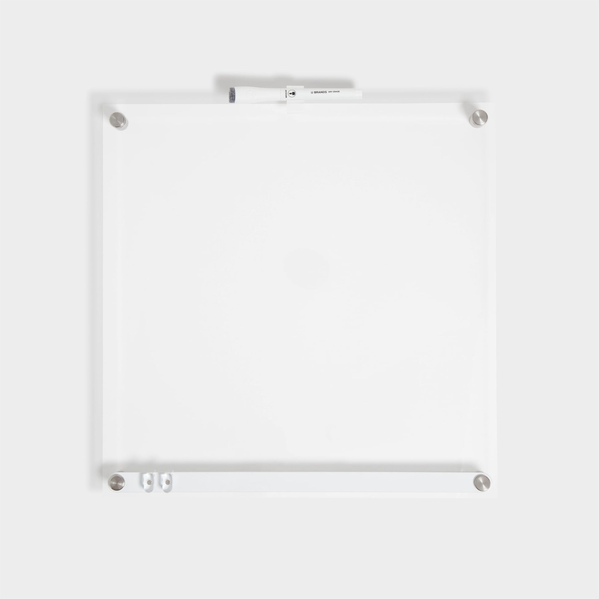 Acrylic Clarity, Acrylic Dry Erase Board, 16" X 16", Clear, 16.55" X 15.75" 