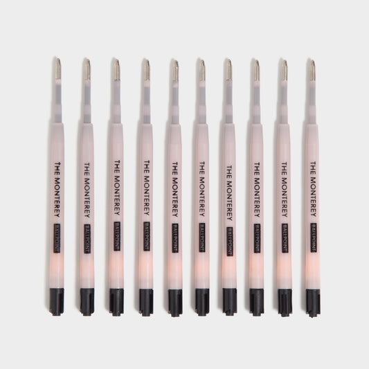 Written Revival, The Monterey Ballpoint Ink Refills, 10 Ct, Gray, 3.81 Inch X 0.2 Inch X 0.2 Inch