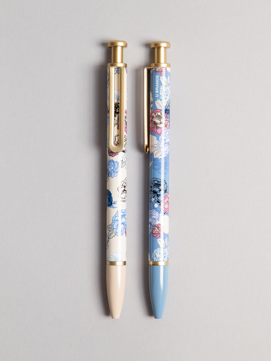U Brands Floral Grey Monterey Ballpoint Pens, Set of 2