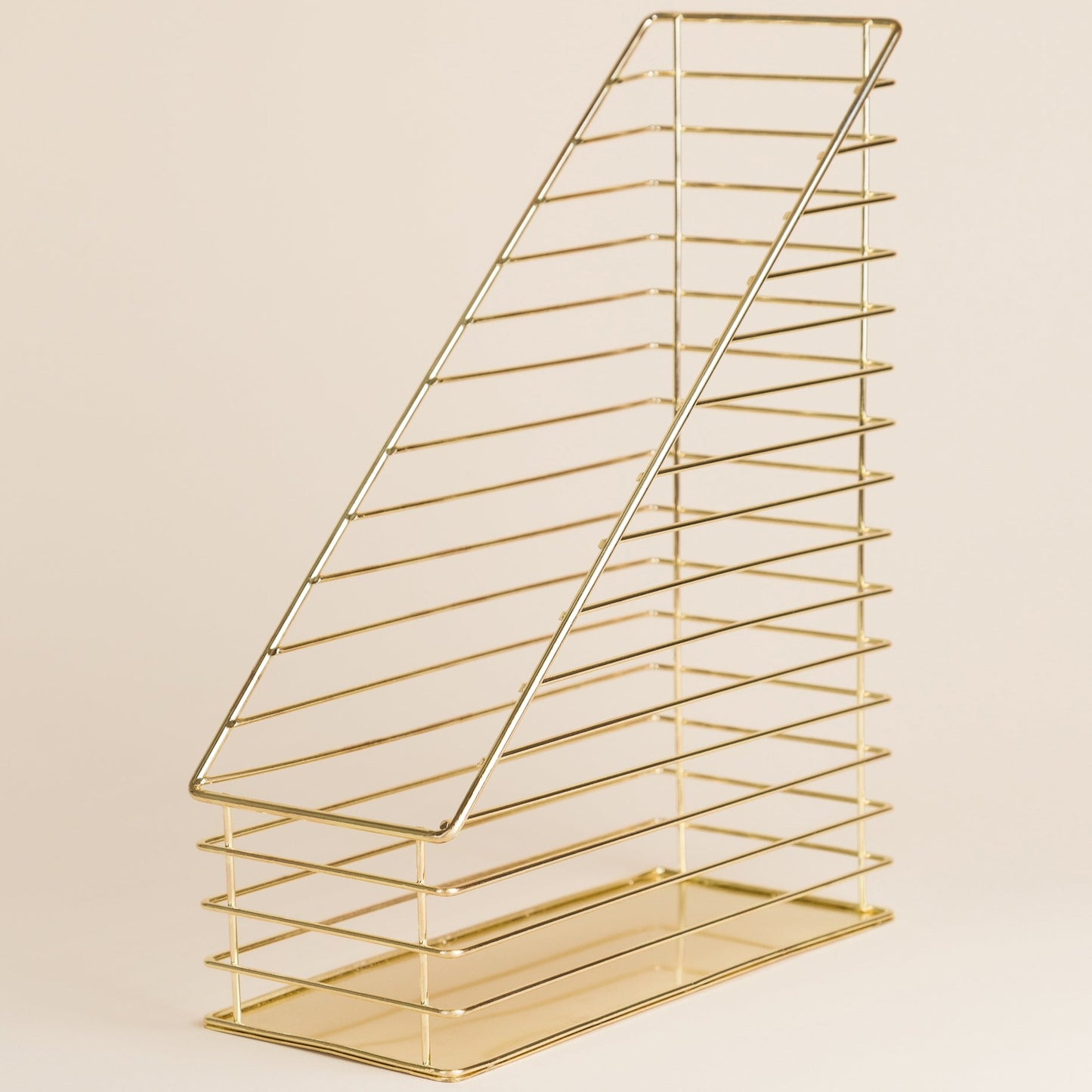 U Brands Vena Magazine Holder in gold