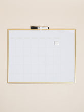 Magnetic Monthly Calendar, Gold Framed Dry Erase Board,  16" x 20"