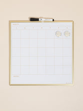 Gold Framed Dry Erase Calendar Board, 14" x 14"
