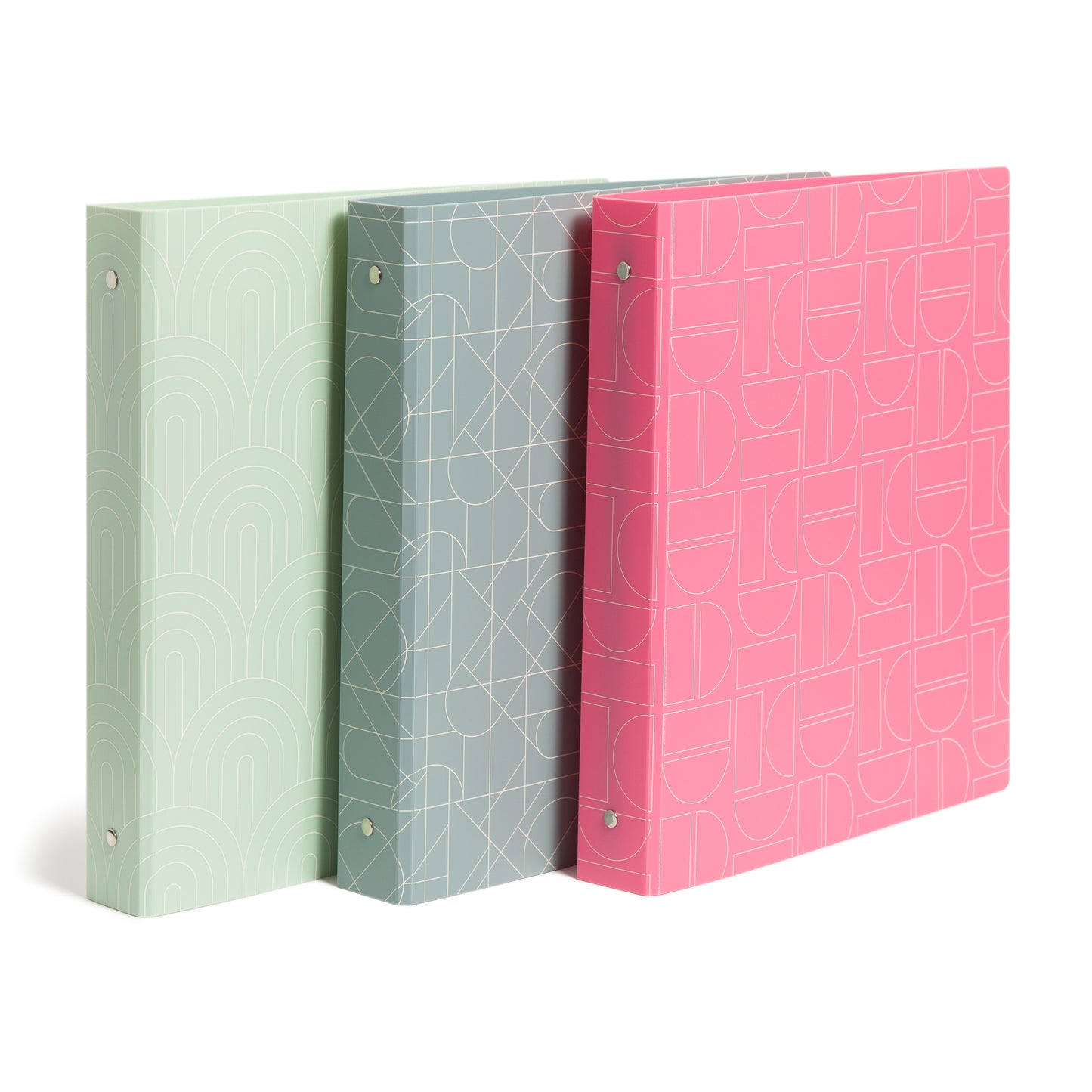 U Brands 1" Durable Plastic Binder Assortment - Artistic Marks; 3 Pack